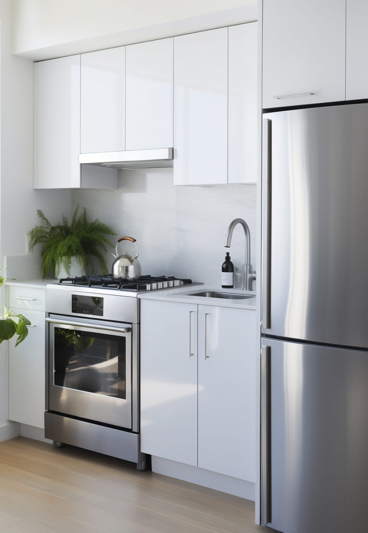 small kitchen space with modern design